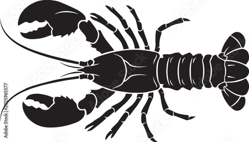 Tableau sur toile Minimalist Lobster Silhouettes Vector Crustacean Icon LOW COMPETITION