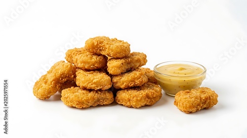Pile of crispy fried nuggets