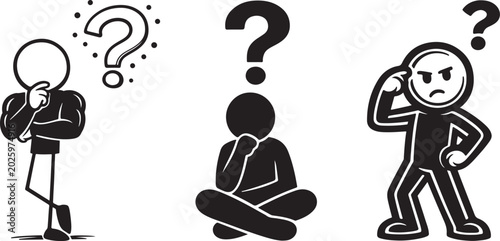 Photos Creative thinking and confusion graphics for logic and problem solving awareness