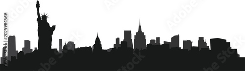 Canvas Print New York city skyline prepared in vector