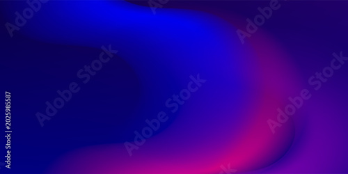 Abstract futuristic background with glowing liquid wave and neon purple gradient swirl. Trendy dynamic fluid shape for digital landing page or banner.