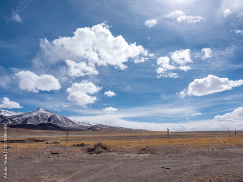 Obraz na płótnie mountain landscape with blue sky,Scenery of the uninhabited area of Tibet, blue