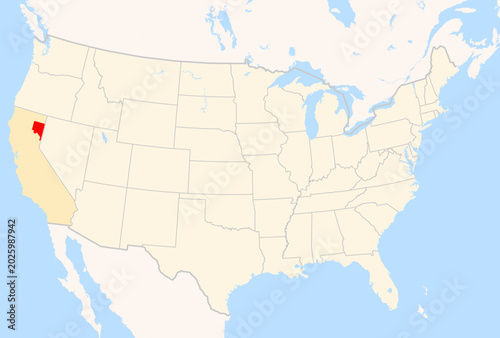 Фотография Locator Map of the County Lassen (California, US) showing the Contiguous United