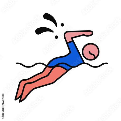 man jumping in the water