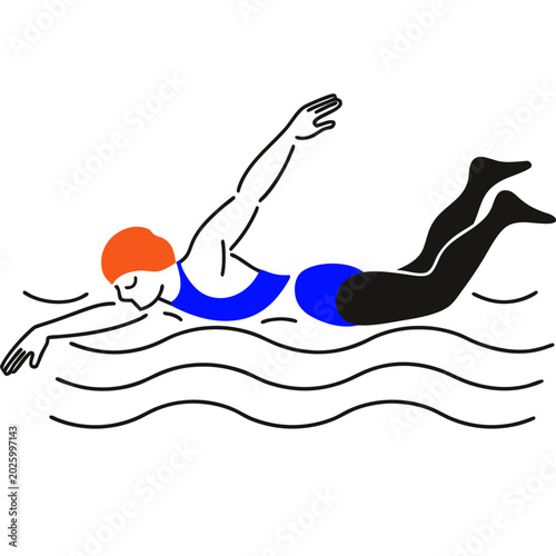 vector illustration of a swimming pool