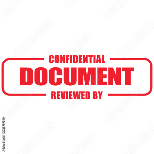 Tableau sur toile A rubber stamp marks a confidential document with a red ink seal.