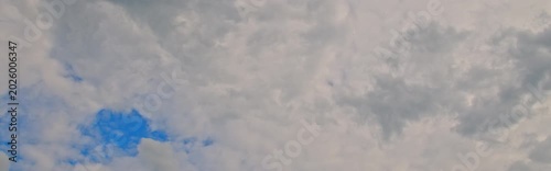 Anamorphic timelapse: clouds on sky in springtime