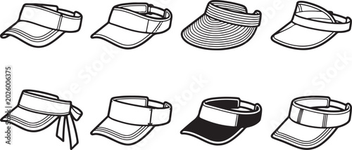 Tableau sur toile Vector illustration of leather purses in different shapes and styles Vector