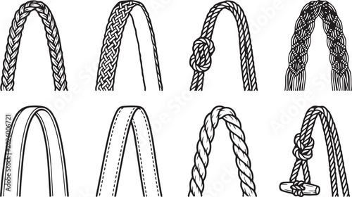 Cuadro en lienzo Four pairs of human legs walking in different styles black and white vector illu