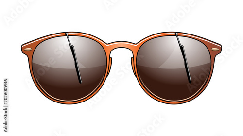 sunglasses isolated on the white