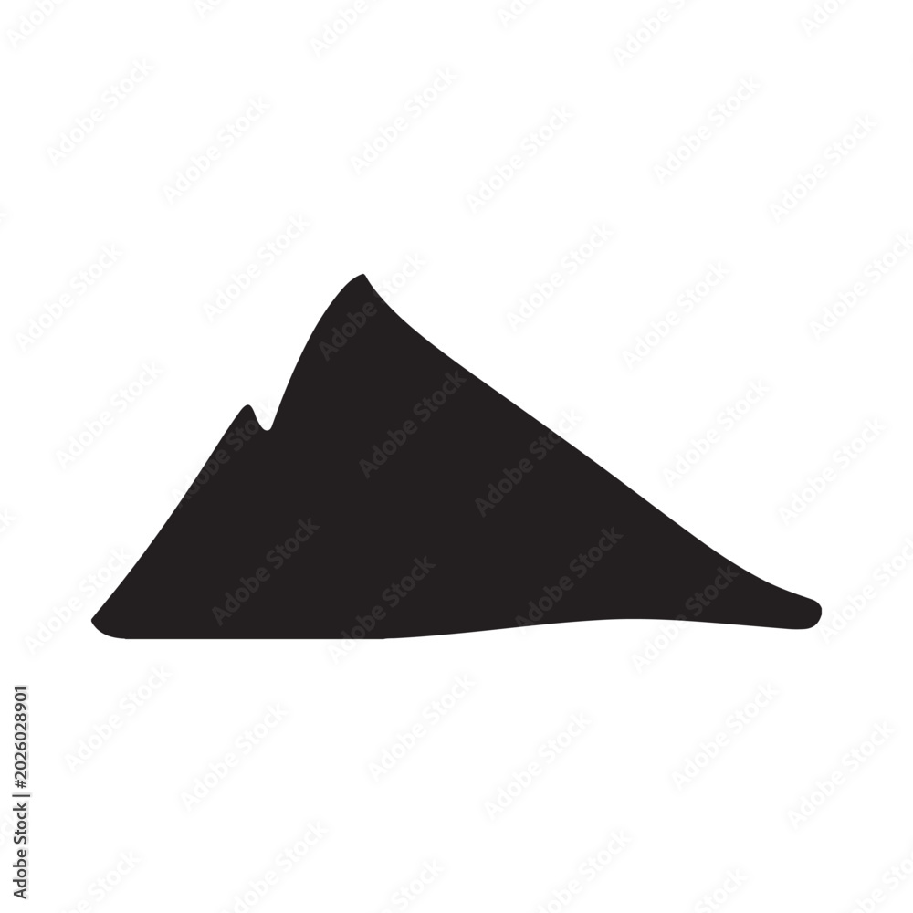 Fototapeta premium mountain silhouette on white background simple graphic design