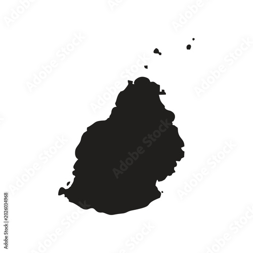 mauritius map silhoutette Suitable for posters and web icons