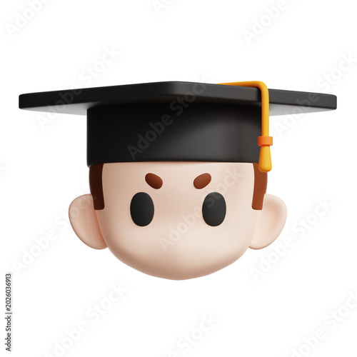 3d student education icon