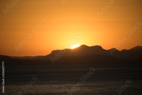 Sunset on the sea