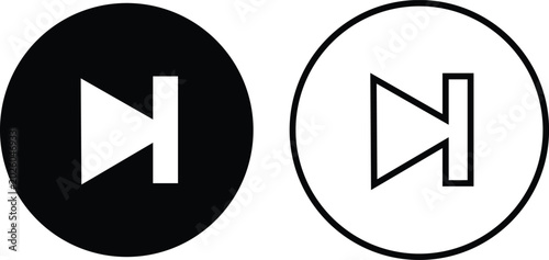 Fotografija Fast forward media play button icon set collection group, multimedia player play