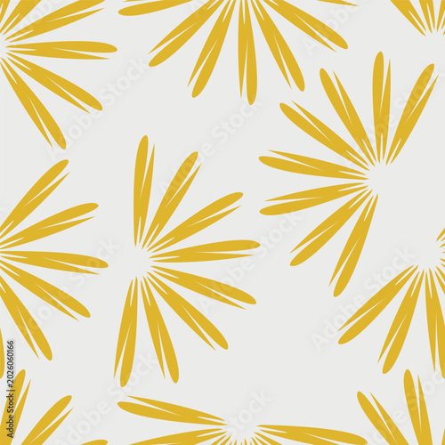 Summer garden floral print with leaves and flowers. Spring tulips, hydrangea, ranunculus, hyacinth, peony, rose, lilac. Botanical pattern design. Seamless vector colorful pattern. On white background