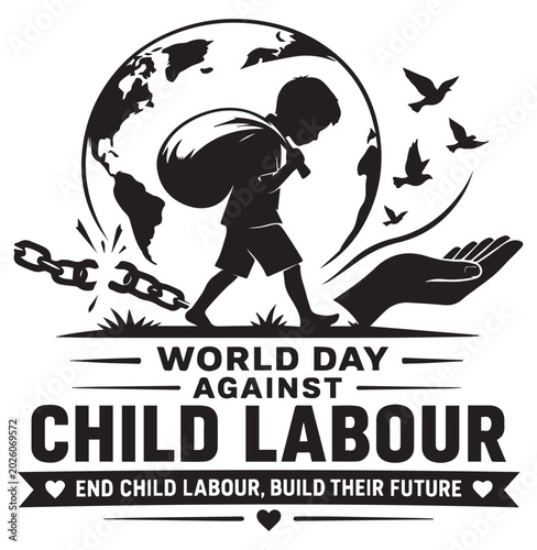 World Day Against Child Labour Social Issues Vector