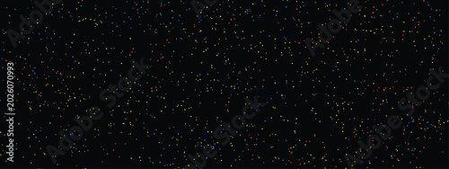 Photos Falling, flying confetti texture on black background