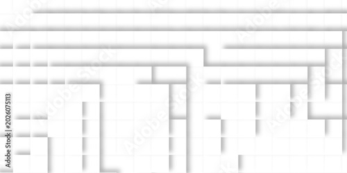 Abstract White Grid Background with Soft Shadows and Minimal Geometric Lines for Modern Design.
