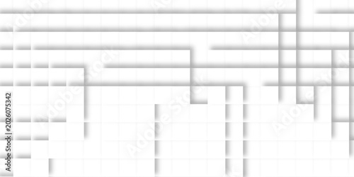 Abstract White Grid Background with Soft Shadows and Minimal Geometric Lines for Modern Design.