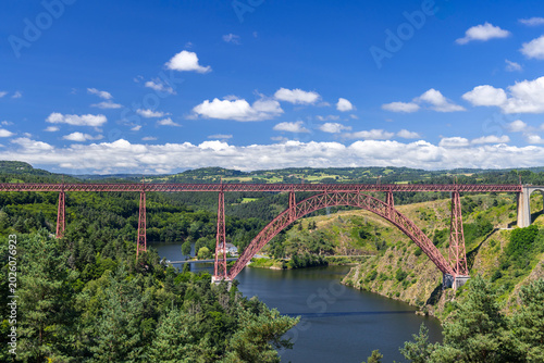 Tableau sur toile Garabit bridge (Viaduc de Garabit), Cantal, Auvergne-Rhone-Alpes, France