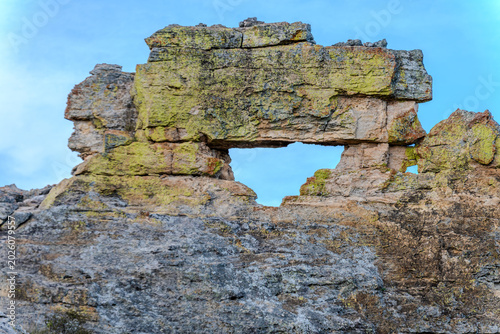 Window rock formation in Isalo National Park