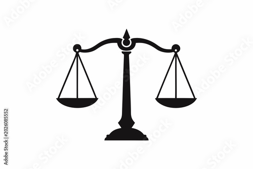 Tableau sur toile justice scale icon a classic symbol of law and balance