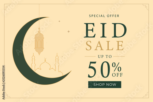 Crescent Eid Sale Social Media Template