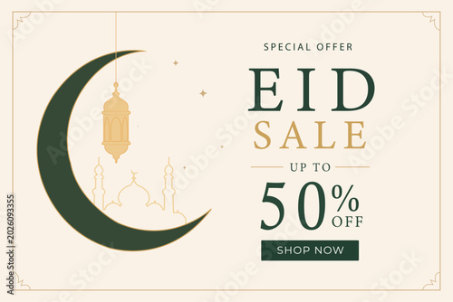 Crescent Eid Sale Social Media Template