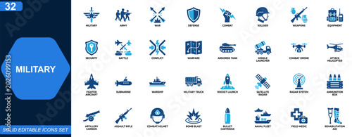 Foto Military icon set