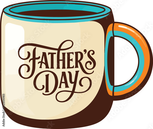Father's Day gift mug with coffee for dad
