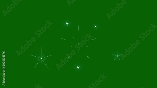 Glowing Glitter Firework Explosion Animation Cartoon Doodle Circle Burst Shiny Blast Lines Blinking Stars Motion Graphic Black Screen Green Screen Background 4K Effect