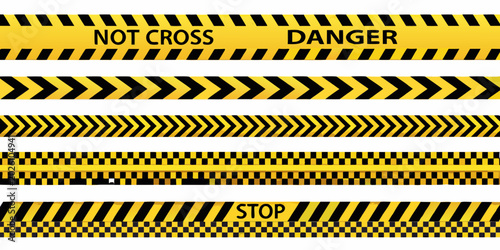 Canvastavla crime scene tape collection on white background