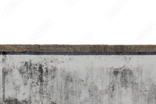 Cuadro en lienzo An old, rustic Brazilian colonial wall with damp stains and a worn surface, isolated on a transparent background for urban texture, realistic settings, and architectural scenarios