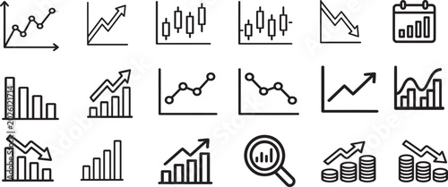 Foto Growth icon set