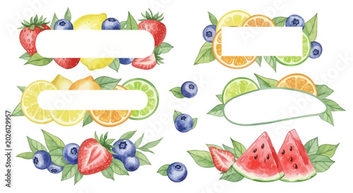 Fresh Fruit Slices and Berries.