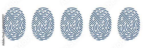 Foto Fingerprint Biometric Identification Thumbprint Set Forensic Security Identity P