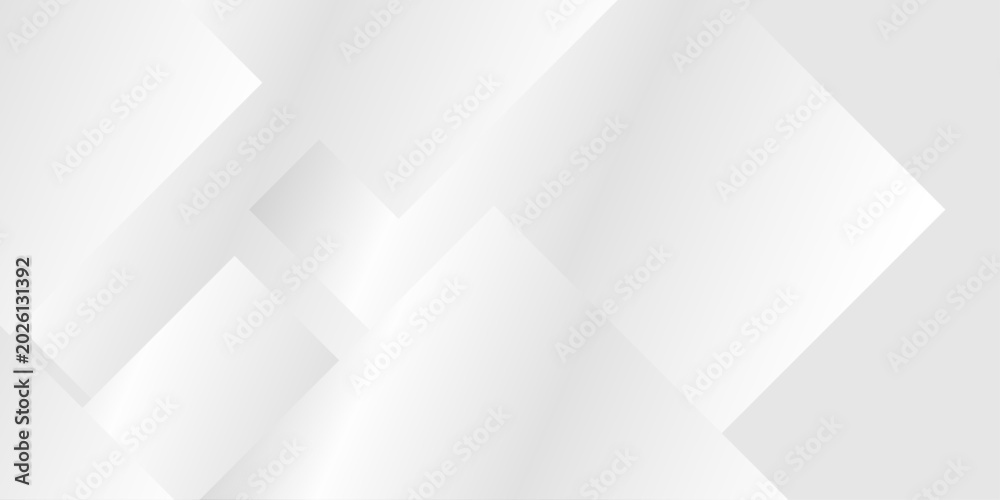 Φωτογραφία Abstract white and gray geometric background with overlapping squares and soft shadows