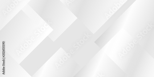 Foto Abstract white and gray geometric background with overlapping squares and soft shadows