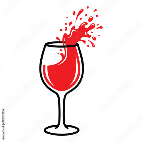 Photos Red Wine Splashing Out of a Glass.