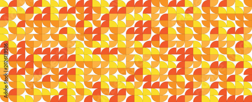 Fotografie Bright semicircle seamless pattern