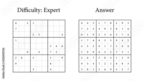Photography Expert Sudoku puzzle with answer guide on white background