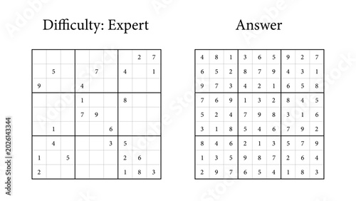 Photography Expert sudoku puzzle with answer grid for challenging gameplay