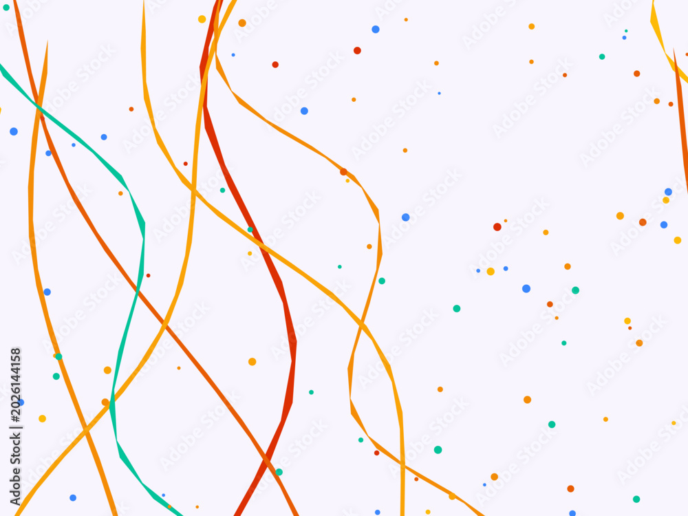 Fototapeta premium Rainbow Streamers Birthday Celebration Design