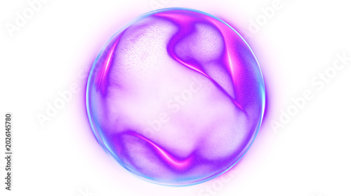 Bild auf Leinwand Glossy Purple Plasma Bubble PNG