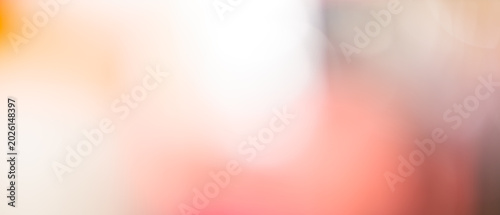 Schilderij op canvas Soft pastel coral and cream abstract background with gentle blurred gradient and