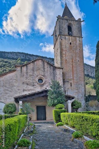 Φωτογραφία The medieval village church of Sant Martí de Llémena (Saint Martin) in Llemena,