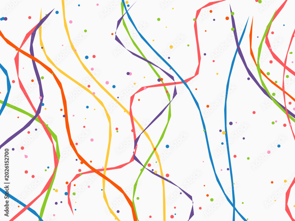 Fototapeta premium Colorful Curling Streamers Celebration Background