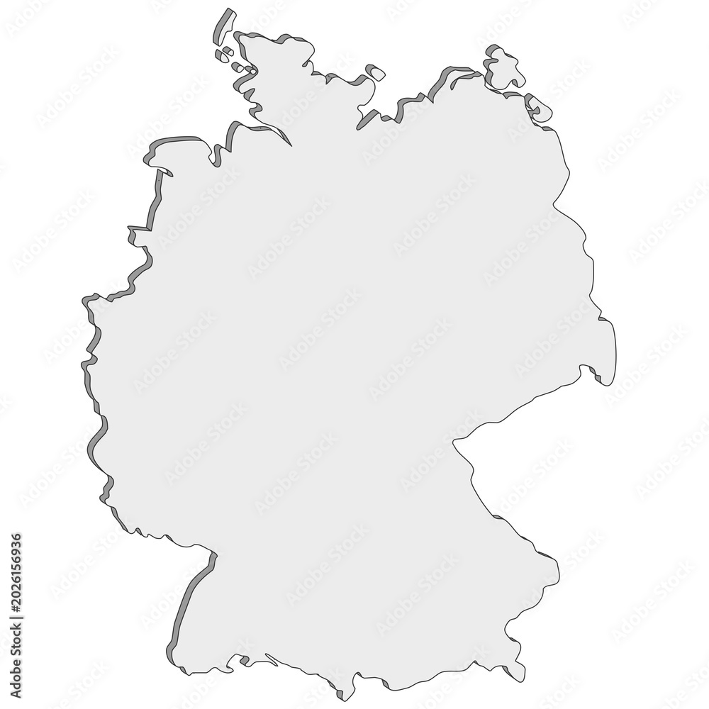 Obraz premium 3D map dimension - continent Europe country Germany