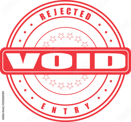Fotografía Essential void rejected entry rubber stamp for indicating unsuccessful attempts